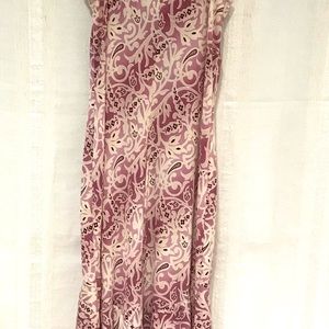 Chesley spaghetti strap pink burgundy midi dress